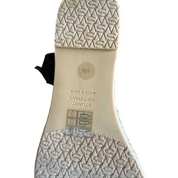 Stuart Weitzman Tia Espadrille Wedge Sandal in Black - Picture 6 of 17